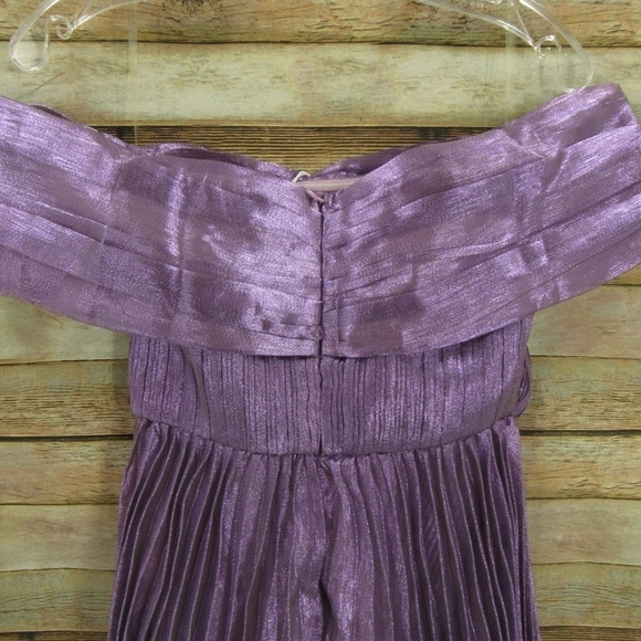 Collective The Label Metallic Purple Off Shoulder Dress 8 - Picture 16 of 16